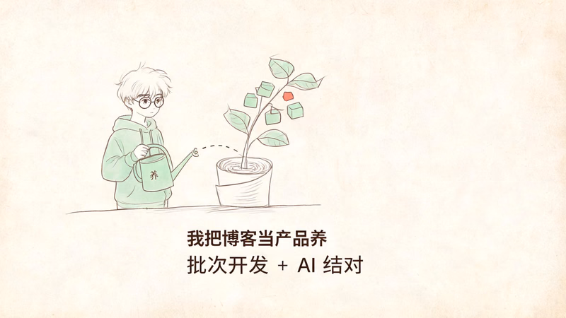 我把博客当产品养：批次开发 + AI 结对